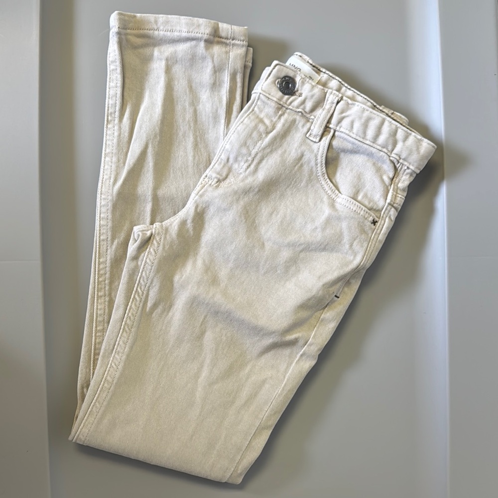 Mango Kids Cream Jeans